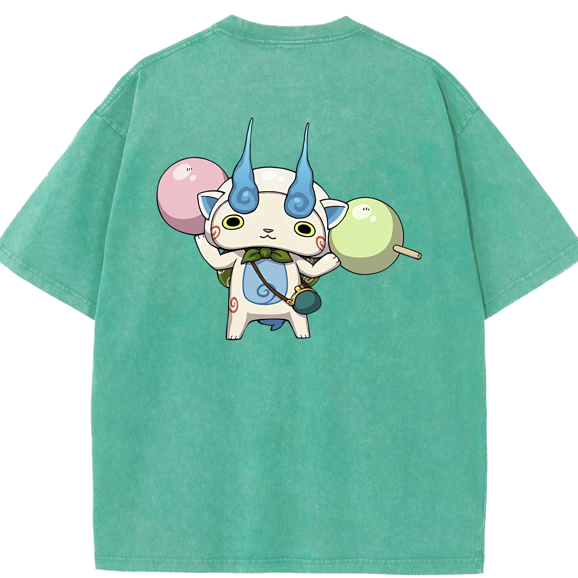 （画像用） 妖怪ウォッチ Yo-kai Watch 綿100% ヴィンテージ風 半袖Tシャツ（背面プリント）